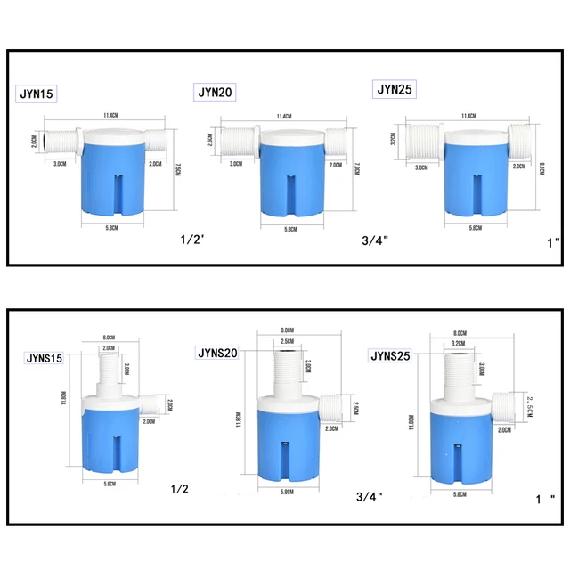 1/2'' 3/4'' 1'' Practical Water Level Control Durable Replacement Full Automatic Float Valve Anti Corrosion Nylon ball balve 3