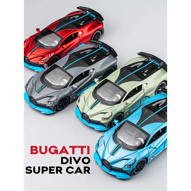 1/32 Alloy Diecasts Metal Toy Car Model Bugatti Divo Toy Vehicles Miniature Car Model With Light Toys For Boys Kids Christmas Gi 6