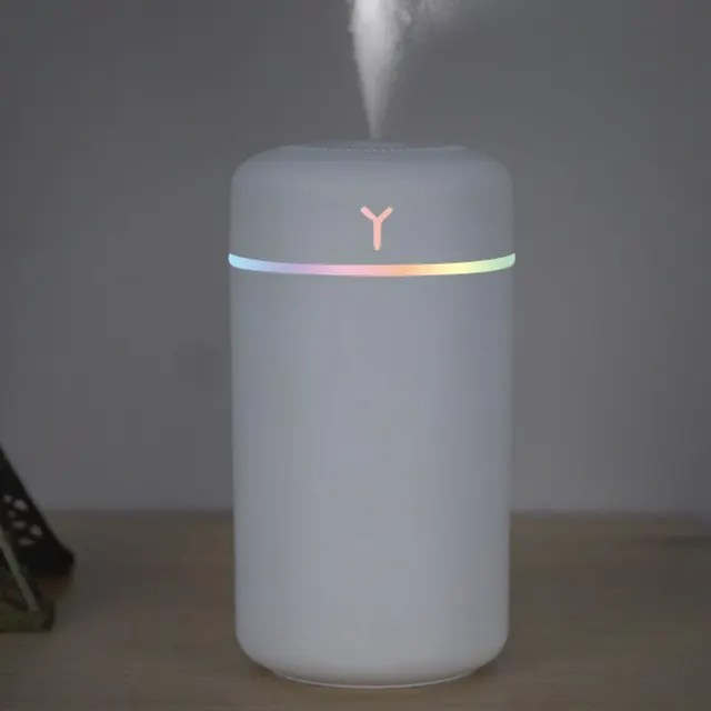 1 PCS Portable 390ml Air Humidifier Aromatherapy Humidificador For Home Car USB Sprayer With LED Color Night Lamp Purifier 6