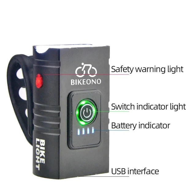 1000LM Bike Light  Headlight T6 Bicycle Flashlight LED USB Rechargeable Torch Aluminum Alloy Cycling High Beam Low Accessories 5