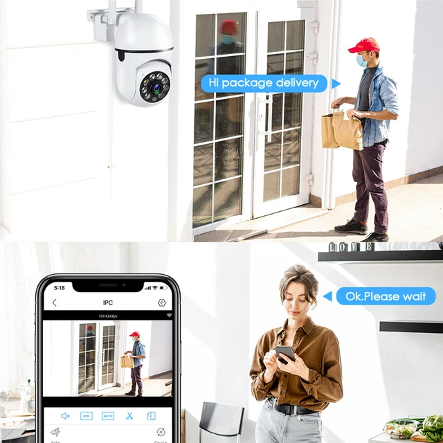 1080P 4PCS Outdoor Camera CCTV IP Wifi Surveillance Camera Waterproof Security Protection Wireless Home Monitor Track Alarm 360° 3