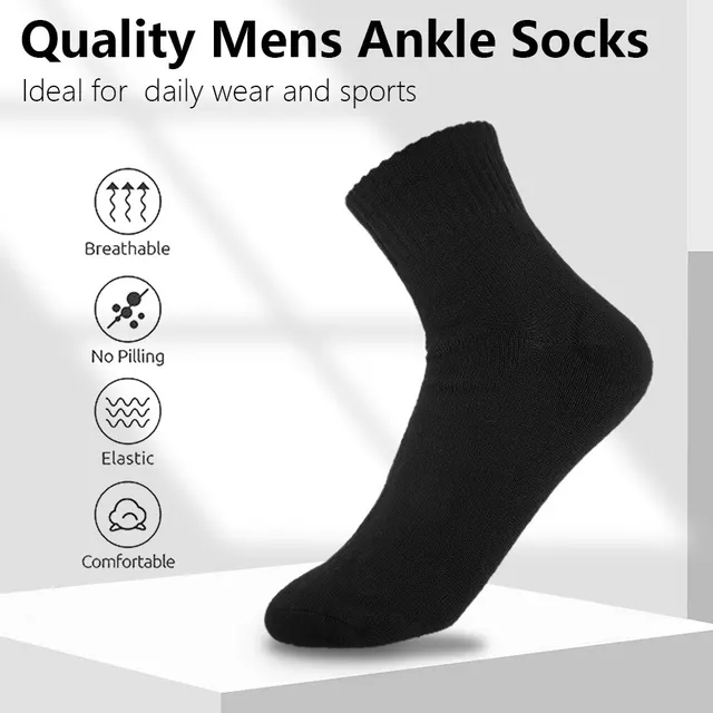 10pairs Mens Socks Polyester Cotton Middle Tube Socks Summer Thin Solid Color Breathable Business Mens Socks Men 2