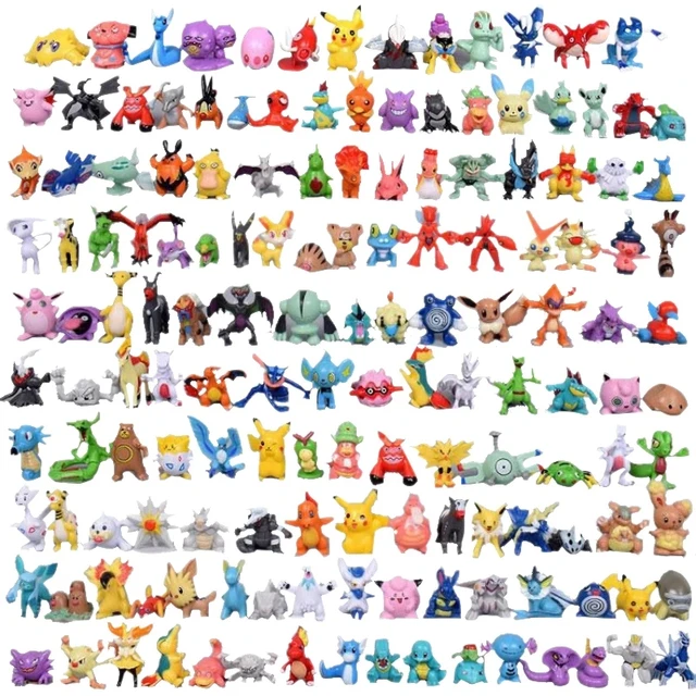 144 Pcs/Lot Mini Pokemon Figure Pikachu Kids Model Toys 2-3cm Kawaii Figurine PVC Dolls 6*24pcs Toys Wholesale 1