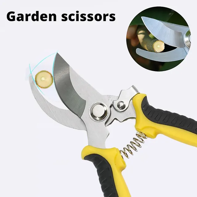 1Pcs Pruner Garden Scissors Professional Sharp Bypass Pruning Shears Tree Trimmers Secateurs Hand Clippers Garden Beak Scissors 1