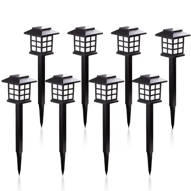 2/6/8pcs Led Solar Pathway Lights Waterproof Outdoor Solar Lamp for Garden/Landscape/Yard/Patio/Driveway/Walkway Lighting 1