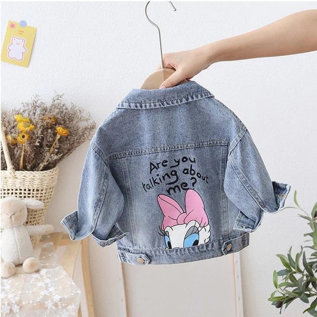 2023 Fashion Cartoon Daisy Denim Jacket For Girls Coat Spring Autumn Children Outerwear Kids Casual Jackets Costume 2-7 Years 1