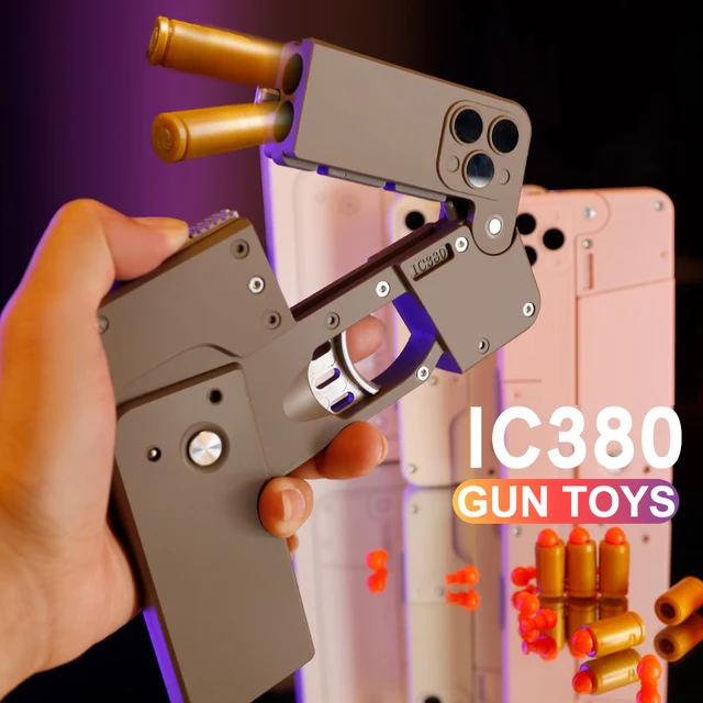 2023 New Popular Folding Mobile Phone Creative Deformation Folding Toy Gun Play Cool Phone 14 Pro Max Gift for Kids Adult 1