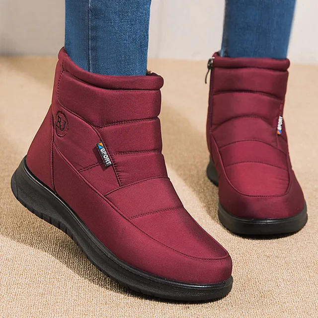 2023 New Women Boots Waterproof Snow Boots For Winter Shoes Women Zipper Ankle Boots Winter Botas Femininas Keep Warm Botines 1