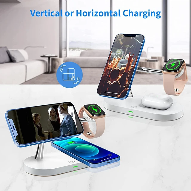 3 in 1 macsafe Wireless Charger For iPhone 15 14 13 12 Pro Max for Apple Watch 9 8 7 6 5  Airpods Pro 2 3 Fast Charging Station 3