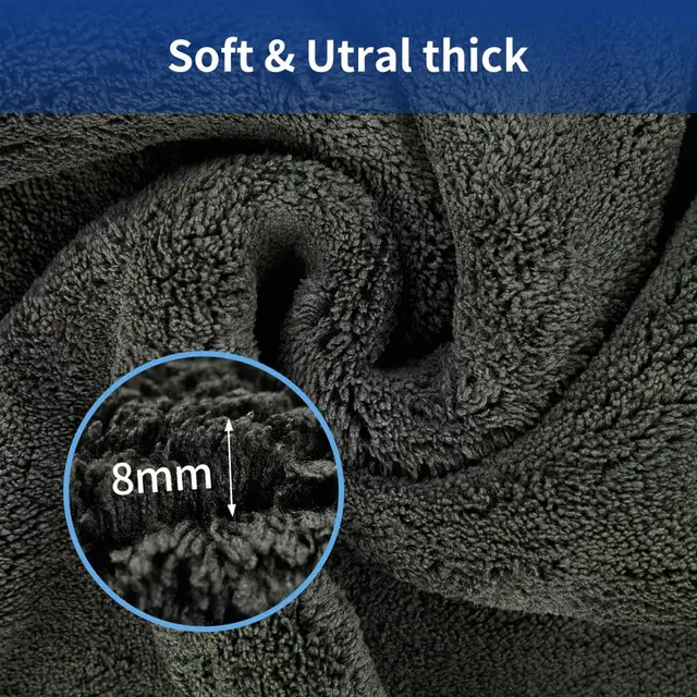 40x60cm 60x90cm Car Wash Microfiber Towel Plush Cleaning Drying Cloth Car Care Cloth Detailing Polishing 2