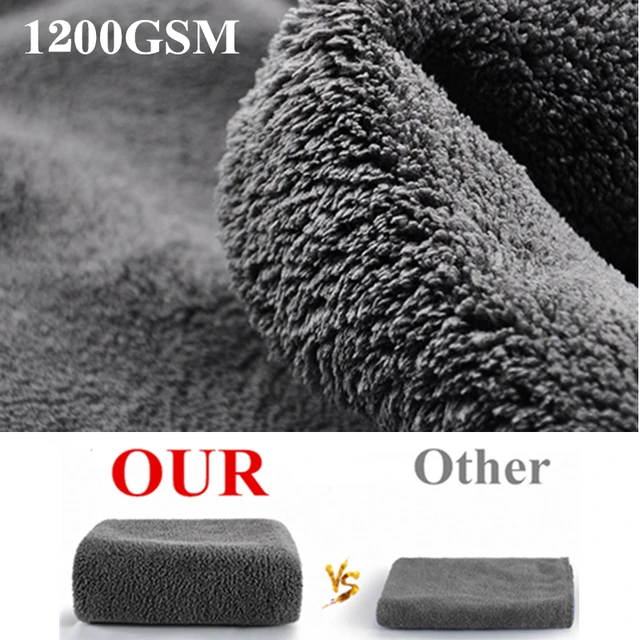 40x60cm 60x90cm Car Wash Microfiber Towel Plush Cleaning Drying Cloth Car Care Cloth Detailing Polishing 3