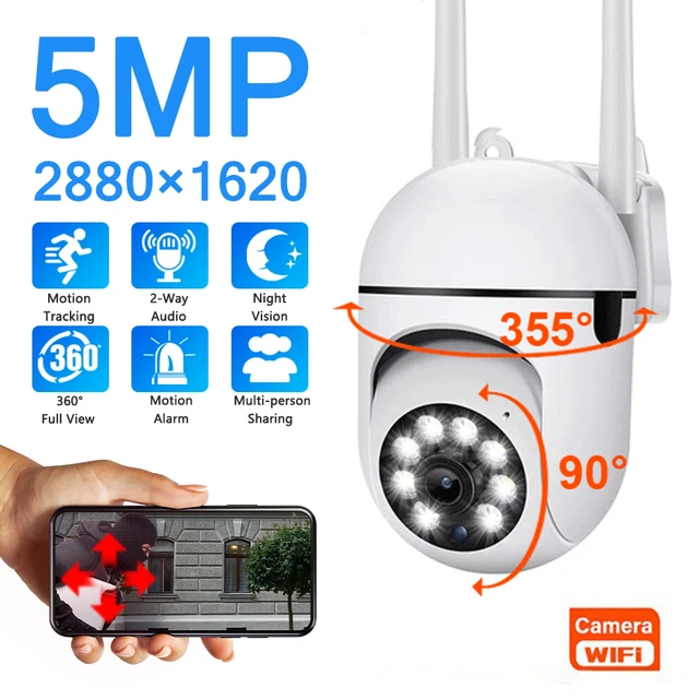 5G WiFi Surveillance Cameras 5MP IP Camera  HD 1080P IR Full Color Night Vision Security Protection Motion CCTV Outdoor Camera 1