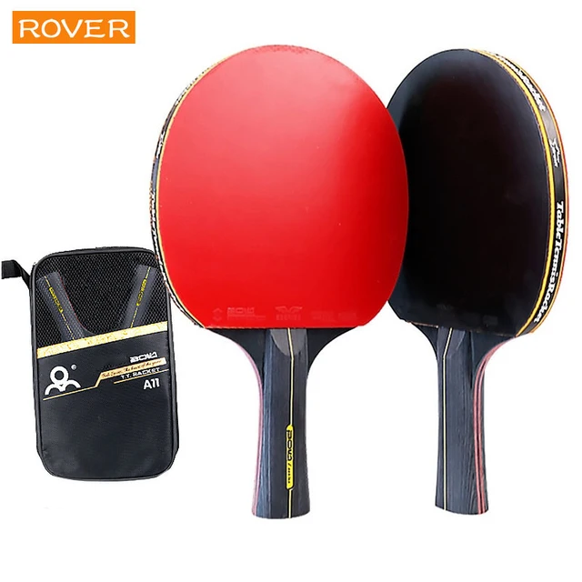 6 Star Table Tennis Racket 2PCS Professional Ping Pong Racket Set Pimples-in Rubber Hight Quality Blade Bat Paddle with Bag 1