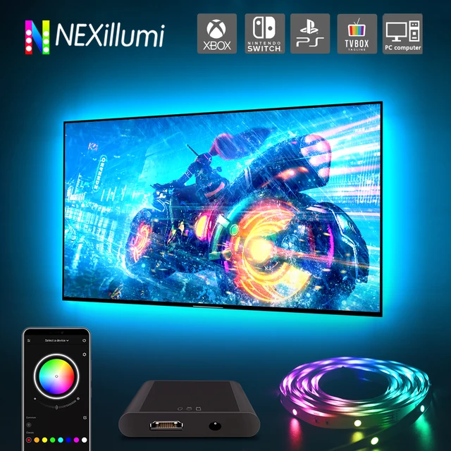 Ambient TV PC Backlight Led Strip Lights For HDMI Devices USB RGB Tape Screen Color Sync Led Light Kit For Alexa/Google /TV Box 1