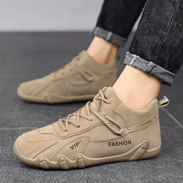 Ankle Boots For Men 2023 Spring Man Casual Sneakers Non Slip Khaki Work Mens Shoe Short Boots Loafers Lace Up Zapatillas Hombre 3