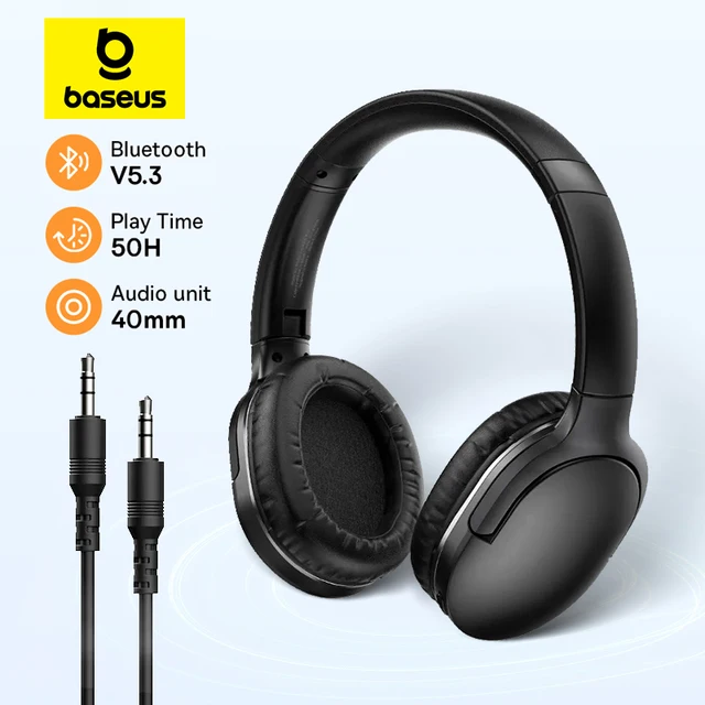 Baseus D02 Pro Wireless Headphones Sport Bluetooth 5.3 Earphone Handsfree Headset Ear Buds Head Phone Earbuds For iPhone Xiaomi 1