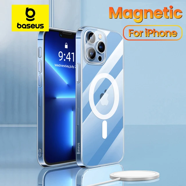 Baseus Magnetic Phone Case for iPhone 14 13 12 11 Pro Max Wireless Charging Cover For iPhone 13 12 Pro Max Magnet Clear Case 1