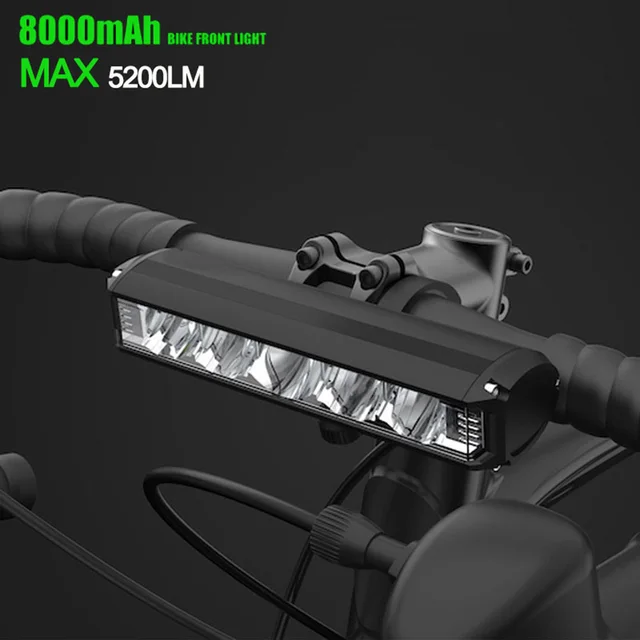 Bicycle Light Front 5200Lumen LED Bike Light 8000mAh Waterproof Flashlight MTB Road Cycling Rechargeable Lamp Bike Accessories 1