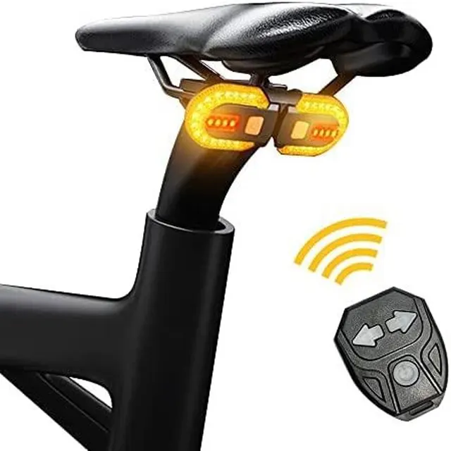 Bike Turn Signal Rear Light LED Bicycle Lamp USB Rechargeable Bike Wireless Lights Back MTB Tail Light Bike Accessories 1