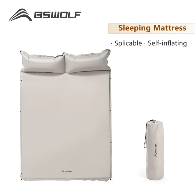 BSWolf  Inflatable Mattress Outdoor Tent Camping Mats Self-inflating mattress Spliced  Outdoor Thick 1