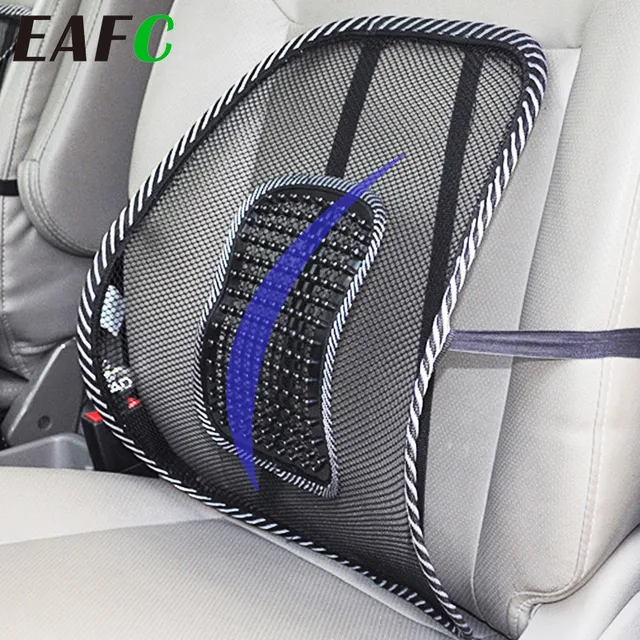 Car Seat Office Chair Massage Back Lumbar Support Mesh Ventilate Cushion Pad Black Mesh Back Lumbar Cushion for Car Driver 1