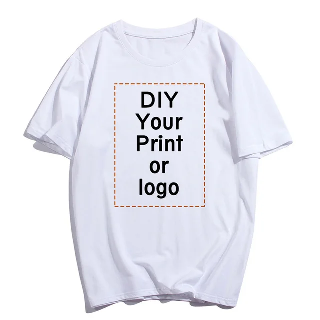 Customized Printed fashion T shirt Harajuku Women Top DIY Your Like Photo or Logo White T-shirt Fashion Custom Female Top Tshirt 1