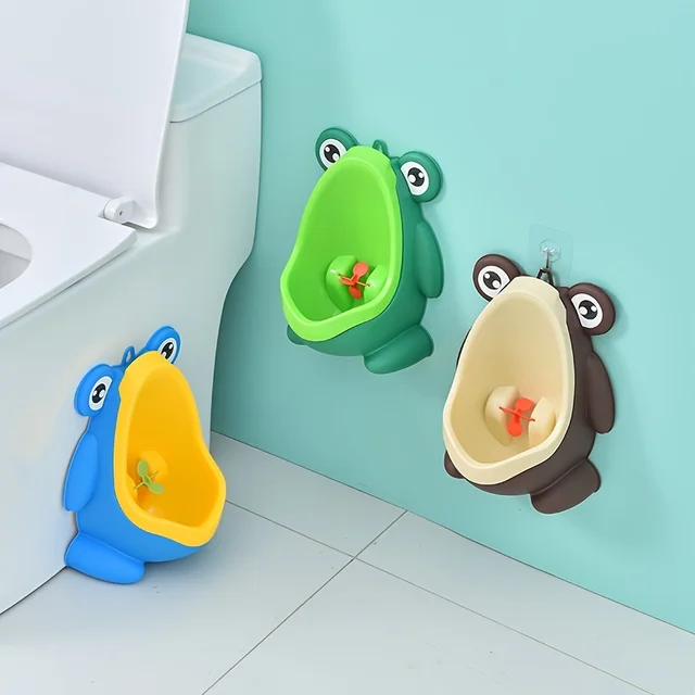 Cute Frog Potty Training Urinal Boy With Fun Aiming Target, Toilet Urinal Trainer, Children Stand Vertical Pee Infant Toddler 1