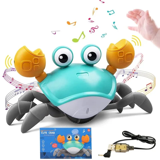 Dancing Crab Run Away Toy for Babies Crawling Interactive Escape Crabs Fujão Toys Baby Birthday Gift VIP Dropshipping with Box 1