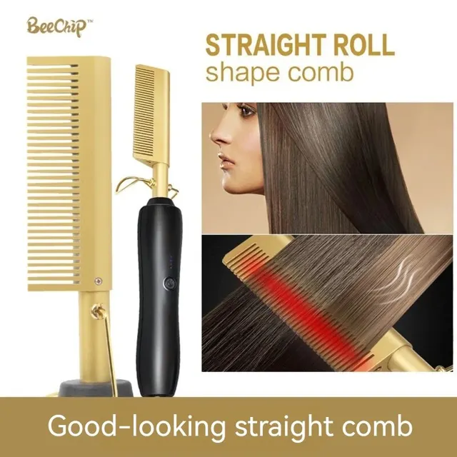 Electric Curling Iron Massage Comb For Long Curly Hair Haircutting Comb For Women Home Use Durable Curling Comb Fluffy Combs 1