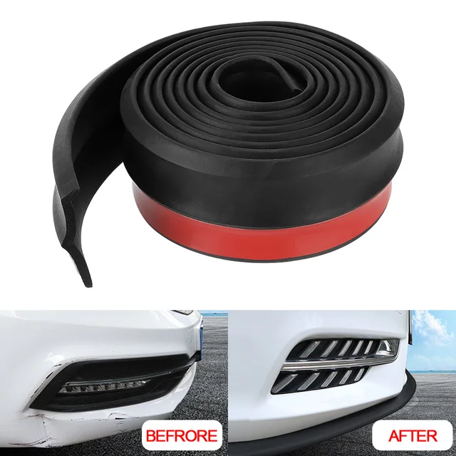 Exterior Mouldings 60mm Width Rubber Strip 2.5M Car Front Bumper Lip Universal Car Lip Skirt Protector 1