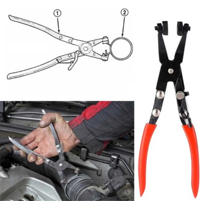 Flat-Band Ring Spring Type Swivel Hose Clamp Pliers Tool Car Auto Water Pipe Hose Removal Tool Swivel Jaws 1