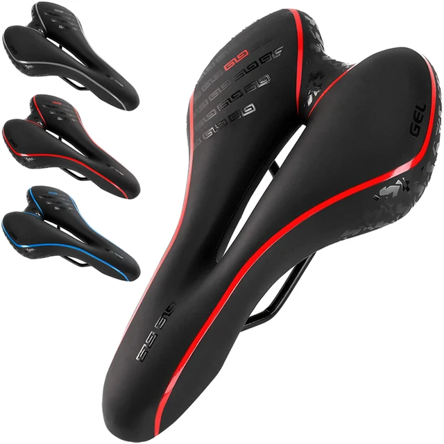 Gel MTB Mountain Road Bike Seat Bicycle Saddle Comfortable Soft Cycling Cushion Exercise Bike Saddle for Men and Women 1