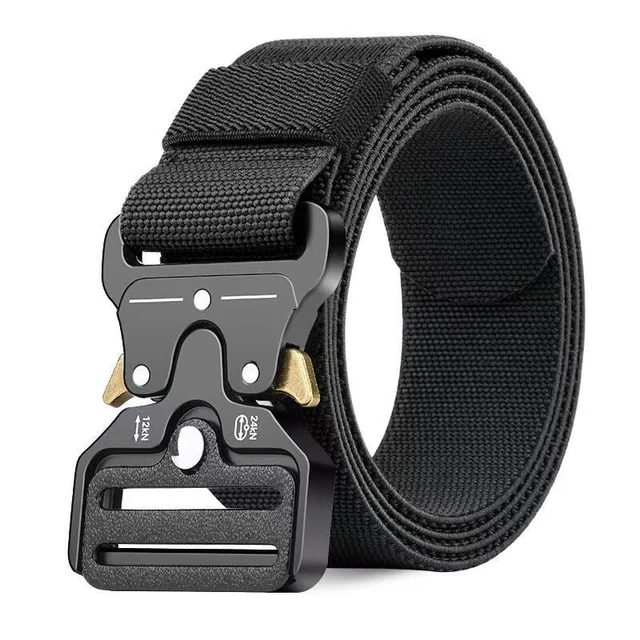 Genuine Tactical Belt Quick Release Outdoor Military Metal  Belt Soft Real Nylon Sports Accessories Men And Women Black Belt 1