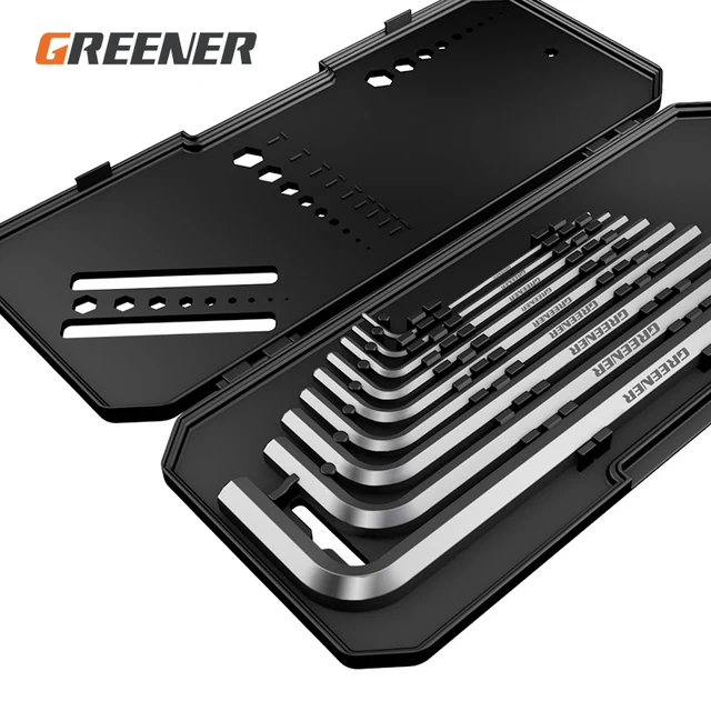 GREENER Allen Key Set Hex Wrench Screwdriver Sets Combination Boxed Universal Torque Long Metric With Sleeve Hand Tools Bicycle 5