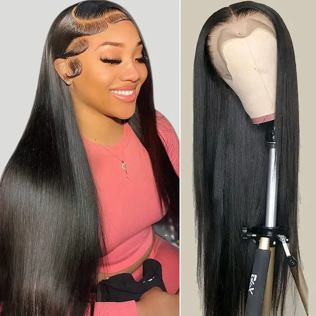 HD Lace Frontal Wig 28 30 inch Straight Human Hair Wigs 180% 13x4/6 Transparent Lace Front Wigs 5x5 Human Hair Lace Closure Wigs 1