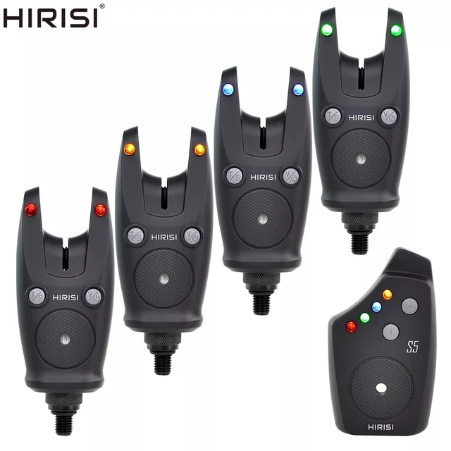 Hirisi Wireless Carp Fishing Alarm Set Waterproof, Fishing Bite Alarms Fishing Bite Indicator Fishing Accessories S5 1