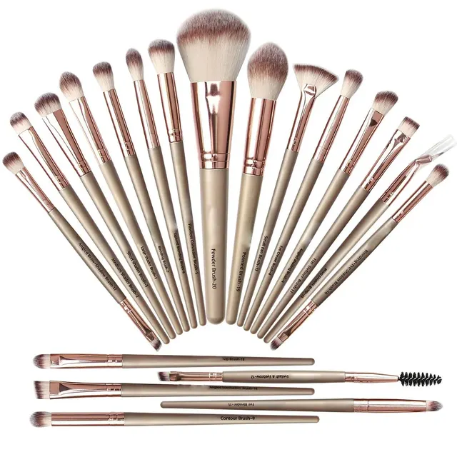 Hot Sale Multi-Color 20 PCs Professional Eye Makeup Brush Rose Gold Beauty Tool Brush 1