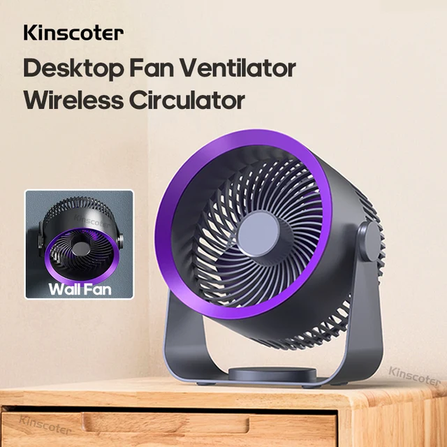 KINSCOTER Multifunctional Electric Fan Circulator Wireless Portable Home Quiet Ventilator Desktop Wall Ceiling Fan Air Cooler 1