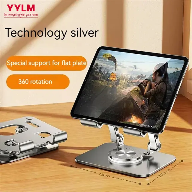 Laptop Bracket Mobile phone tablet bracket aluminum alloy multifunctional desktop lazy bracket 360 degree rotation foldable 1