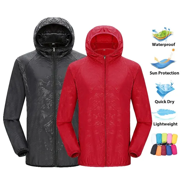 LNGXO Unisex Hiking Jacket Men Women Waterproof Quick Dry Camping Windbreaker Trekking Fishing Rain Coat Outdoor Anti UV Clothes 1