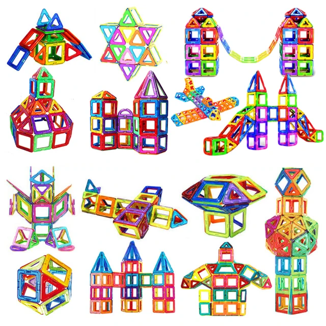 Magnetic Building Blocks Big Size and Mini Size DIY Magnets Toys for Kids Designer Construction Set Gifts for Children Toys 6