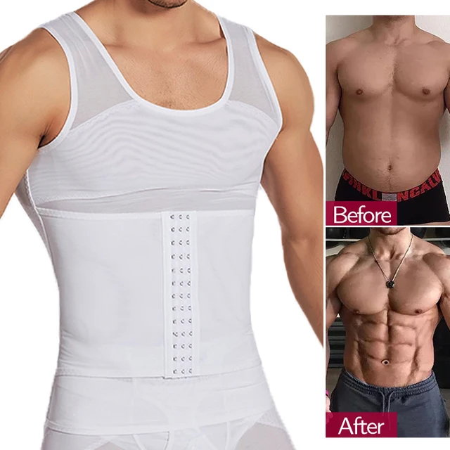 Mens Body Shaper Compression Vest Abdomen Shapewear Tummy Slimming Sheath Gynecomastia Shapers Corset Waist Trainer Fajas Tops 1