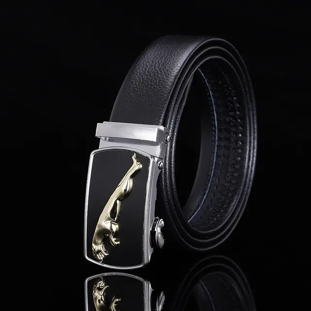 Mens Fashion PU Alloy Square Buckle Business Leisure Belts Elegant Black Belts Male Jean Pants Waistband Metal Buckle 1