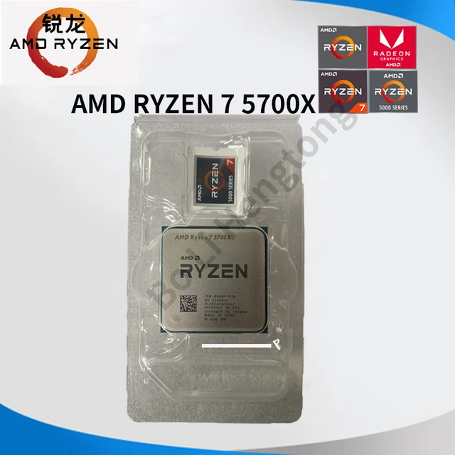 NEW AMD Ryzen 7 5700X R7 5700X 3.4 GHz Eight-Core 16-Thread CPU Processor 7NM L3=32M 100-000000926 Socket AM4 No Fan 1