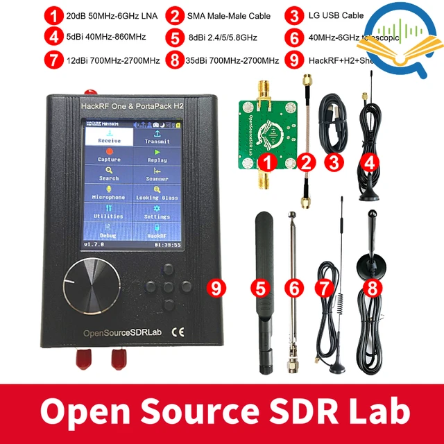 New Assembled HackRF Portapack H2 HackRF One 1MHz to 6GHz SDR With Mayhem 1.8.0 Firmware Flashed 1