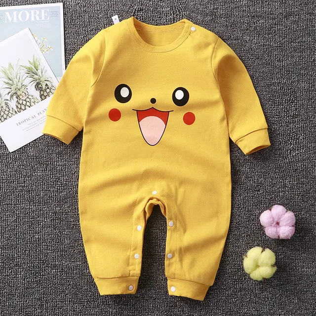 Newborn Autumn Clothes Baby Romper Pure Cotton Print Cartoon Baby Jumpsuit Toddler Girl Climbing Clothes Infant Cute Pajamas 1