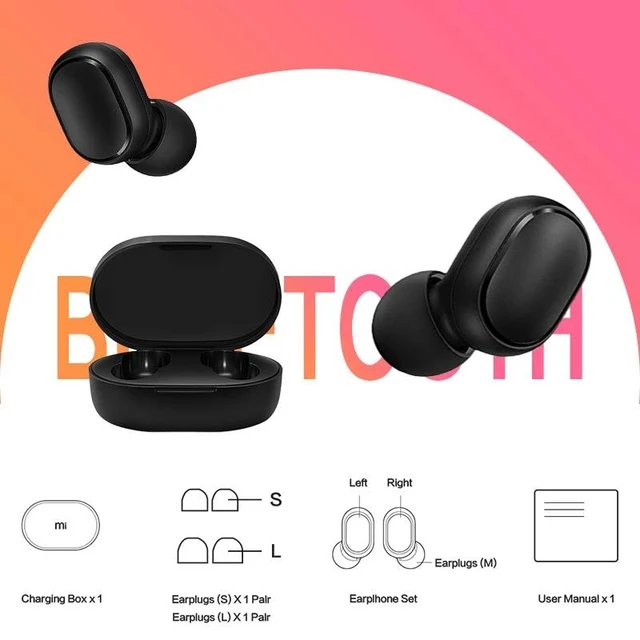 Original Xiaomi Redmi Airdots 2 Earphone Tws Wireless Bluetooth Gaming Headset AI Control Mi Earbuds For Dropshipping S 2