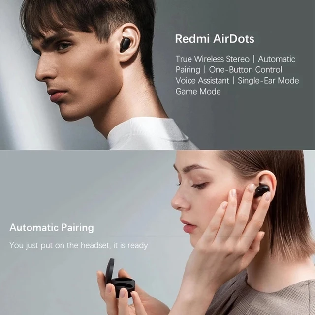 Original Xiaomi Redmi Airdots 2 Earphone Tws Wireless Bluetooth Gaming Headset AI Control Mi Earbuds For Dropshipping S 3