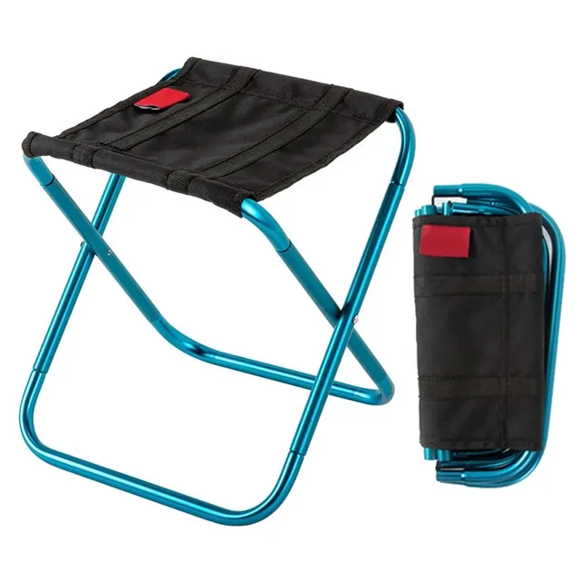 Outdoor Aluminium Alloy Portable Folding Picnic Camping Stool MIni Storage Fishing Chair Ultralight Furniture 1