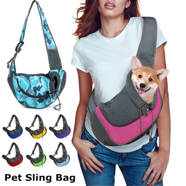 Pet Puppy Carrier S/L Outdoor Travel Dog Shoulder Bag Mesh Oxford Single Comfort Sling Handbag Tote Pouch 1